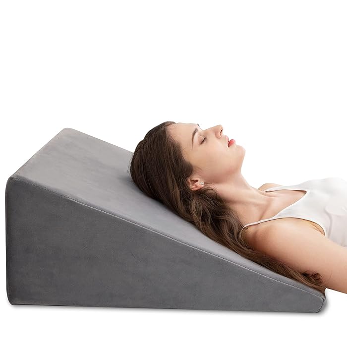 Buy Bed Wedge Pillows Breathable Cooling Leg Elevation Reading Pillow