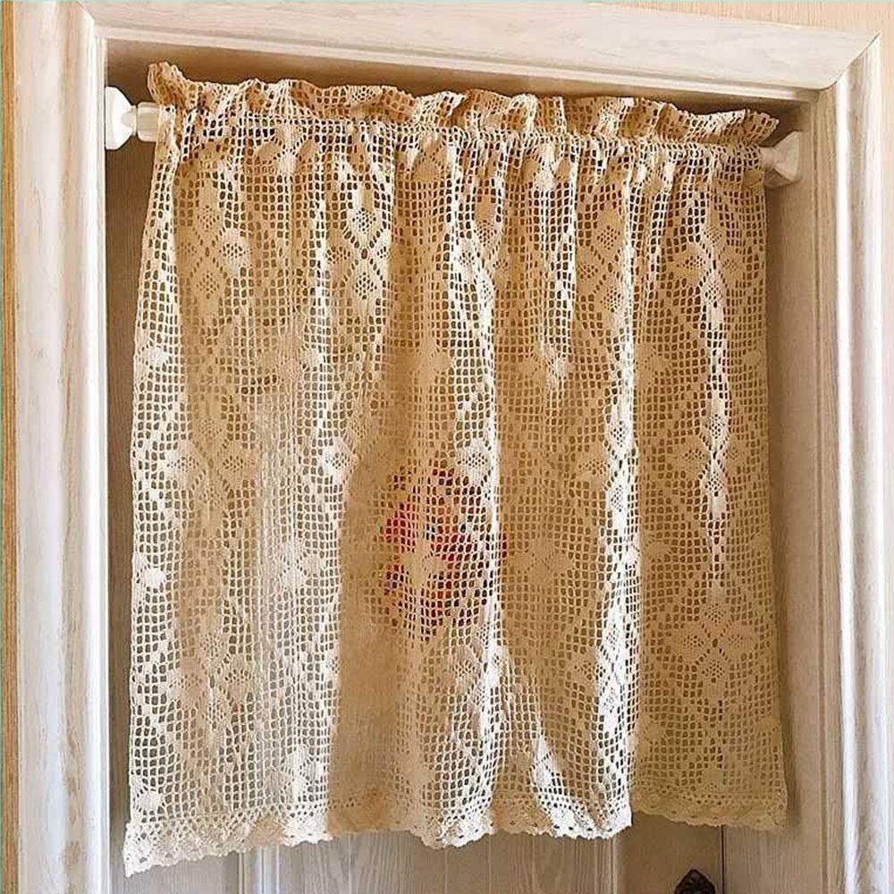 Amazon｜編み物 不織 布,田園 レース ドアカーテン,キャビネット