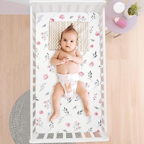 Miniatura 5 de david's kids Juego de 3 sábanas bajeras para cuna, ultra suaves, transpirables, cómodas, para niños y niñas, neutros, 28 x 52 pulgadas, se adapta a