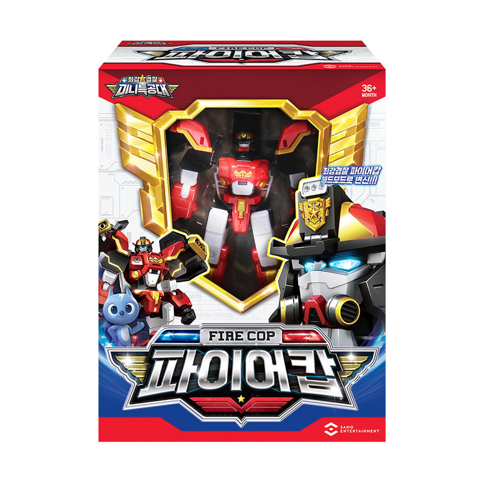 priming waterMini Force Season 6 Strongest Police Robot Toy (fire cop)