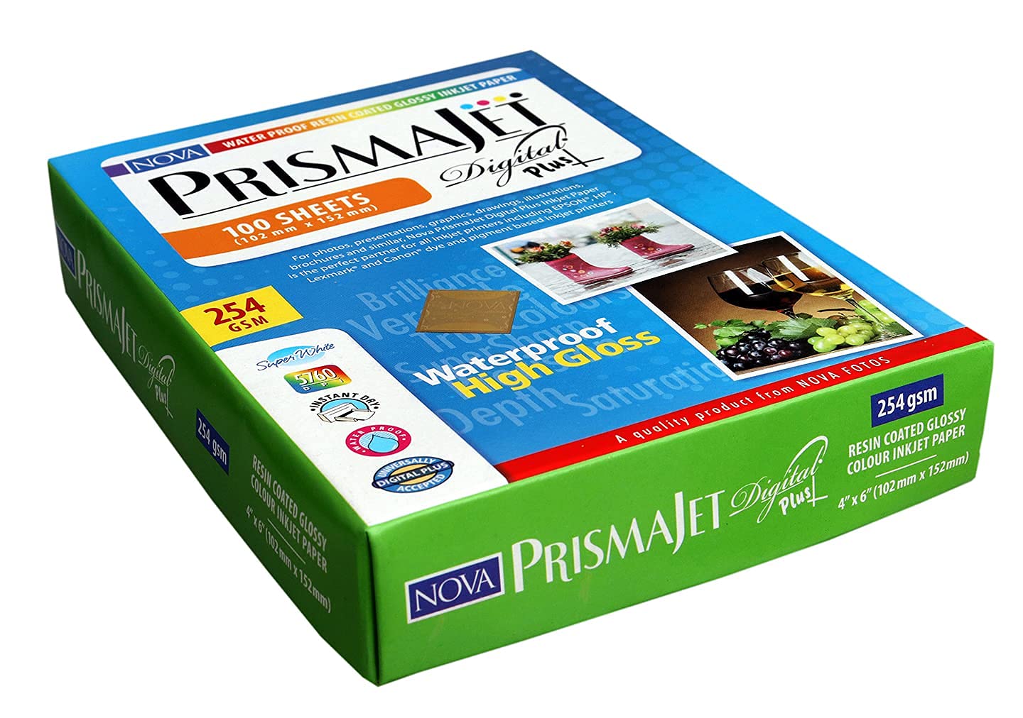 Nova Prismajet Digital Plus 4X6 Inches 254 gsm 1000 Sheet Resin Coated