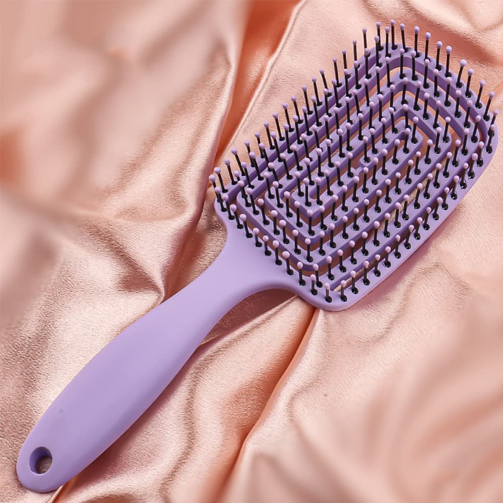 Natural Detangler Custom Logo Curly Curved Vented Detangling Hair Brush - Hair Brush And Vent - View #2