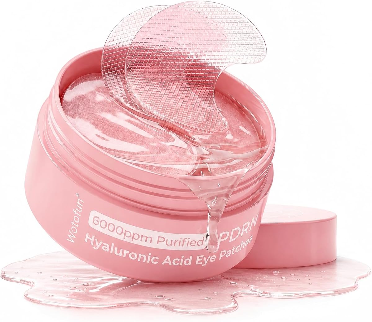 PDRN Under Eye Patches for Puffy Eyes & Dark Circles with Peptide, Niacinamide & Collagen, Hydrating Eye Mask for Rejuvenating & Nourishing, Travel Essentials 60 Count, Korean Skin Care