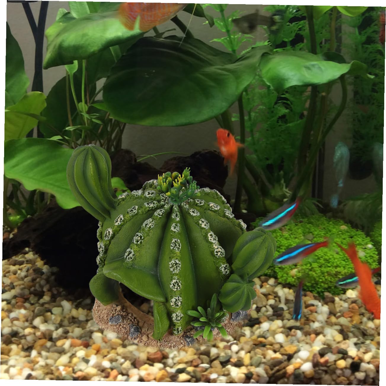 BESPORTBLE 3 Pezzi Cactus da compagnia rampicante nascondiglio dei rettili accessori geco leopardo Accessorio per paesaggio rettili Decorazione per rettili modelli di cactus resina Green