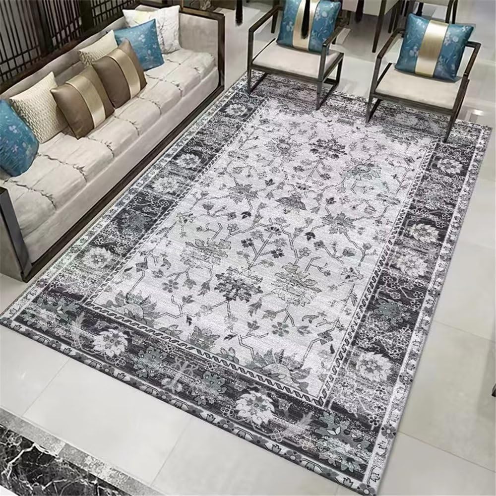 Tapis de jeu bébé gris 300x400cm, idéal et facile à traiter pour le salon
