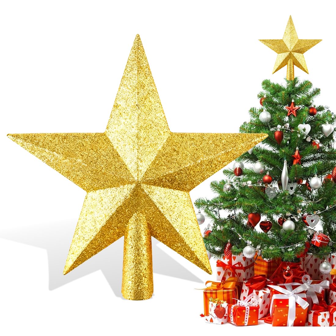 Etoile Sapin de Noel Doré - Grande Pointe Etoile Sapin de Noel de Etoile Sapin de Noel Doré - Grande Pointe Etoile Sapin de Noel de