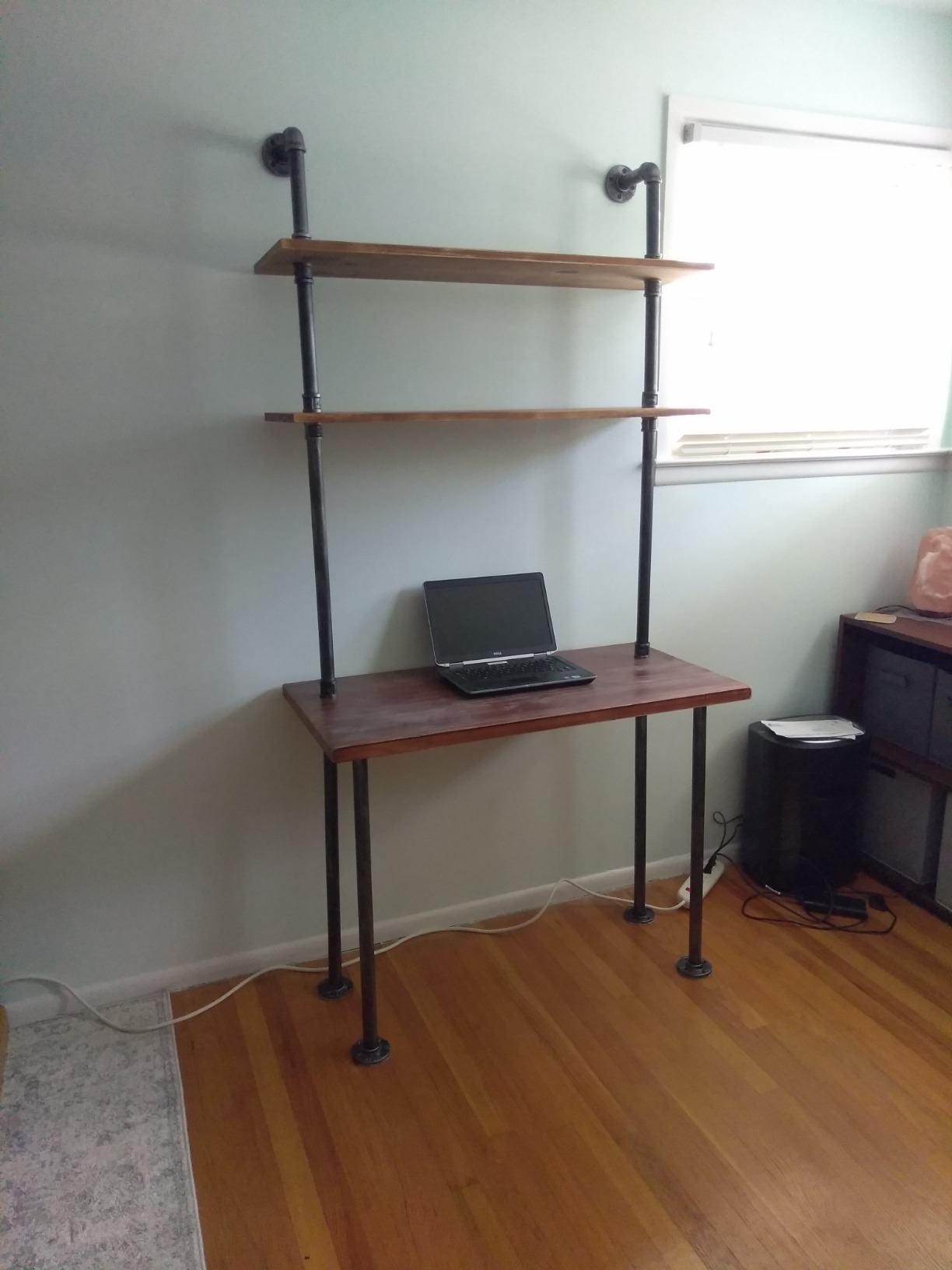 23/mo Finance LOKKHAN 79inch Industrial Laptop Desk Solid Wood