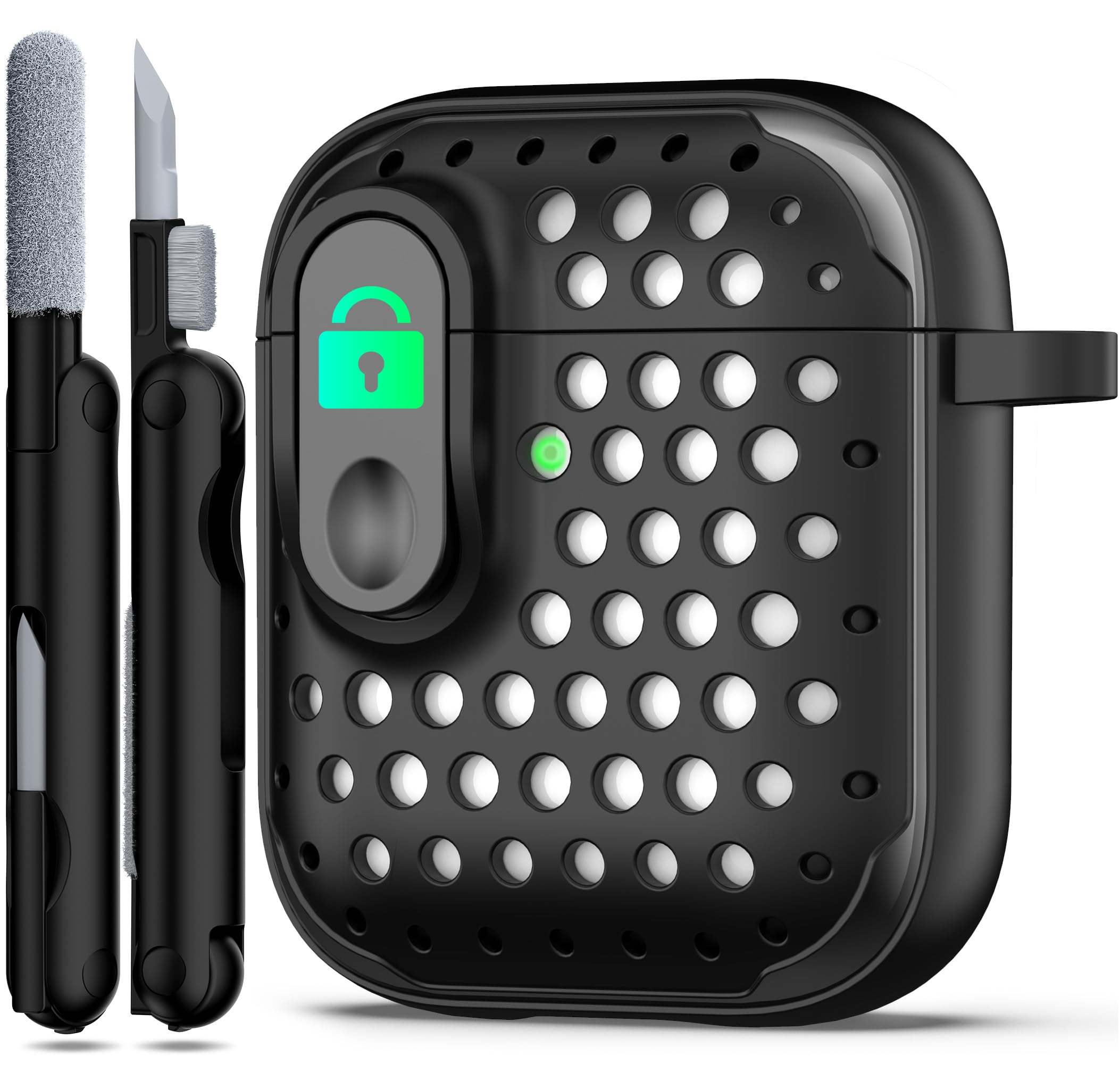 RFUNGUANGO Compatible with Airpods 2nd /1st Case,Automatic Pop-up with Safety Lock Clip, Full Body Shockproof Hard Case with Keychain Compatible with AirPods case,starry sky — view 61