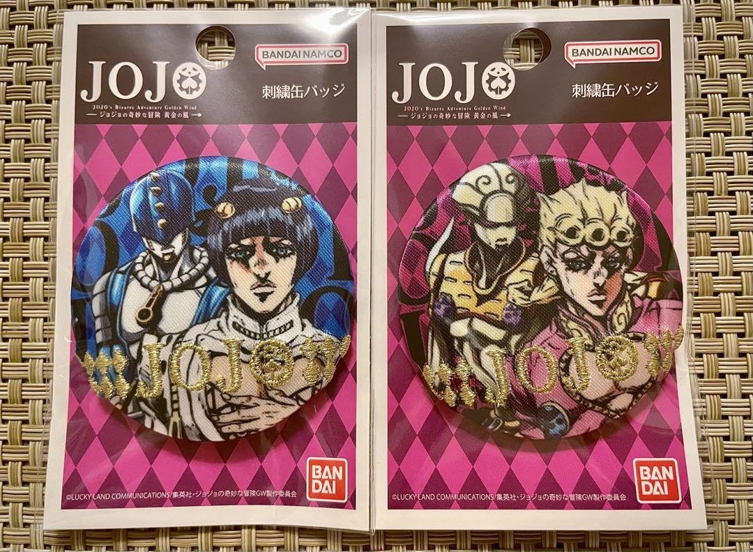 Amazon.co.jp: ジョジョの奇妙な冒険 黄金の風 刺繍缶バッジ 2種