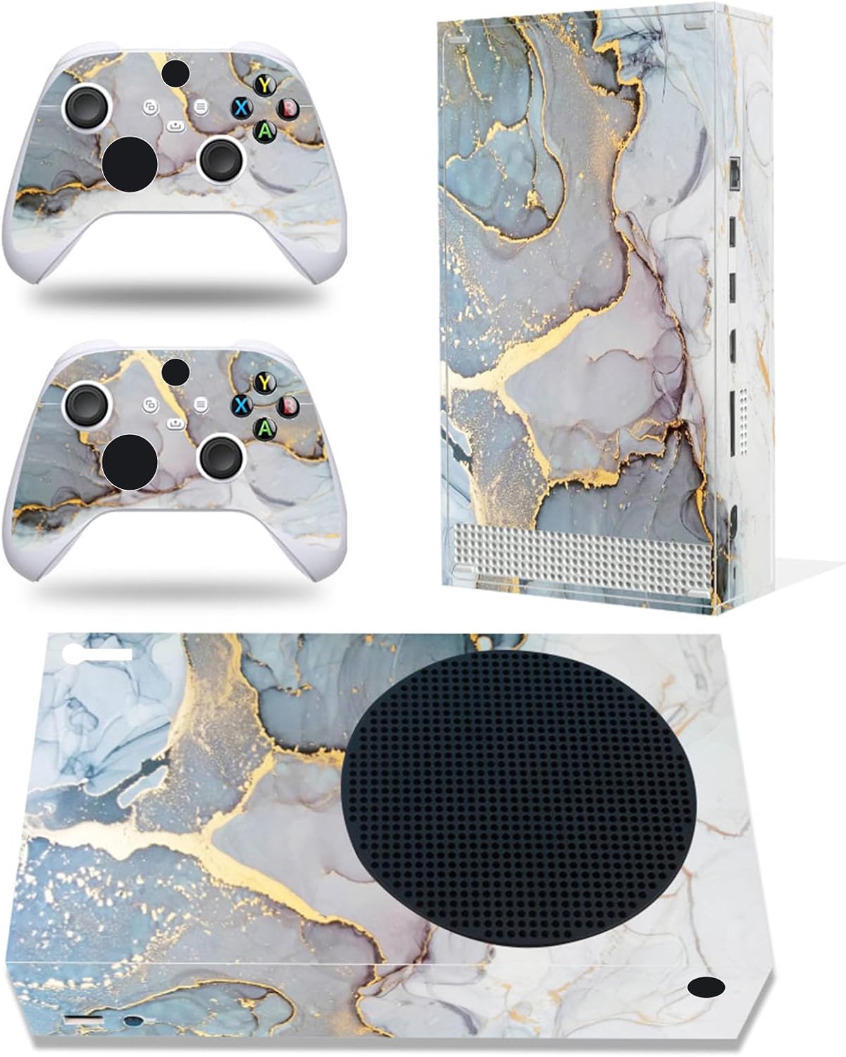 Console Skin Wrap Vinyl Decal Compatible with Xbox Series S (Light Blue) | Protective Controller Sticker, Game Accessories Cover