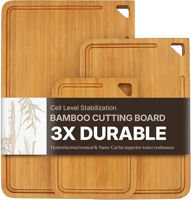 Koppen Bamboo Cutting Board, Hydrothermal Cell-Level Wood Stabilization ...