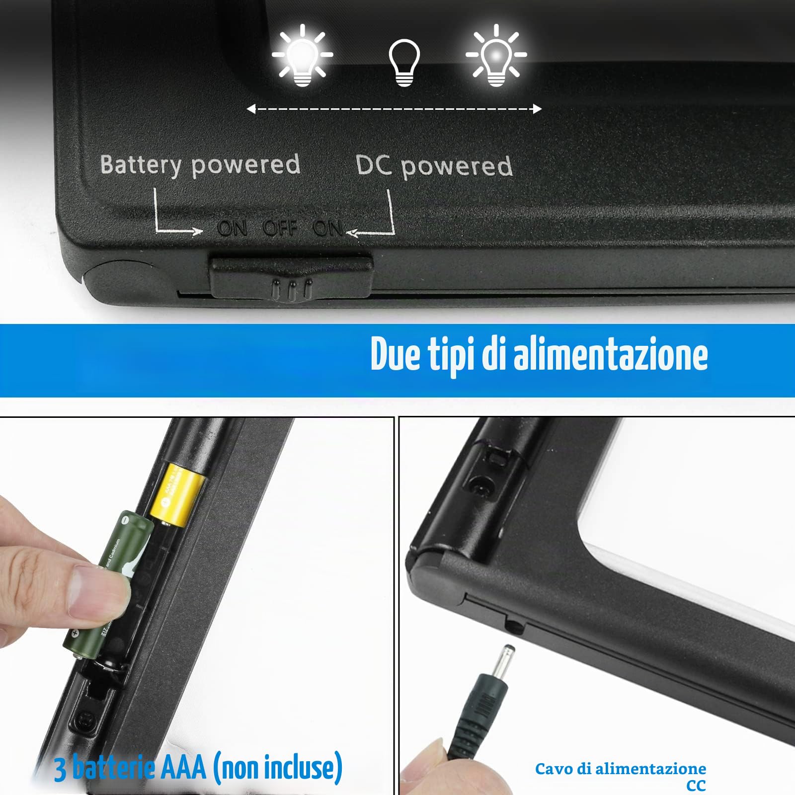 5X Lente Ingrandimento con Luce, Lente d'ingrandimento a Mani Libere con 50 Luci LED, Lente più Grande, Lente di Ingrandimento Rettangolare Dotato di Cordino e Supporto, per Libro,Cucito,Anziani