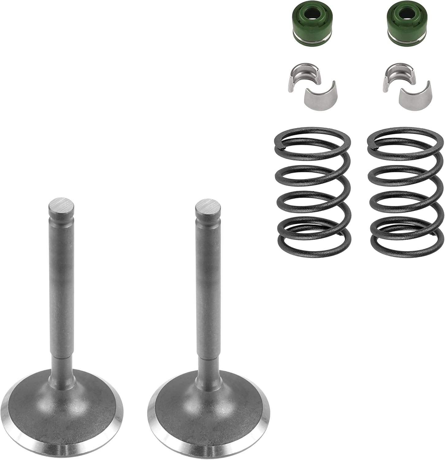 Caltric 2x Intake Valve Kit compatible with Kawasaki Mule 3010 KAF620 4x4 2007-2008/12004-2104