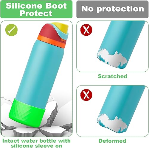 Vista 47 de 2PCS Silicone Water Bottle Boot for Owala 24oz 32oz 40oz, Anti-Slip Protective Sleeve Bottom Bumper Protector for FreeSip, Twist, and Flip Stainless