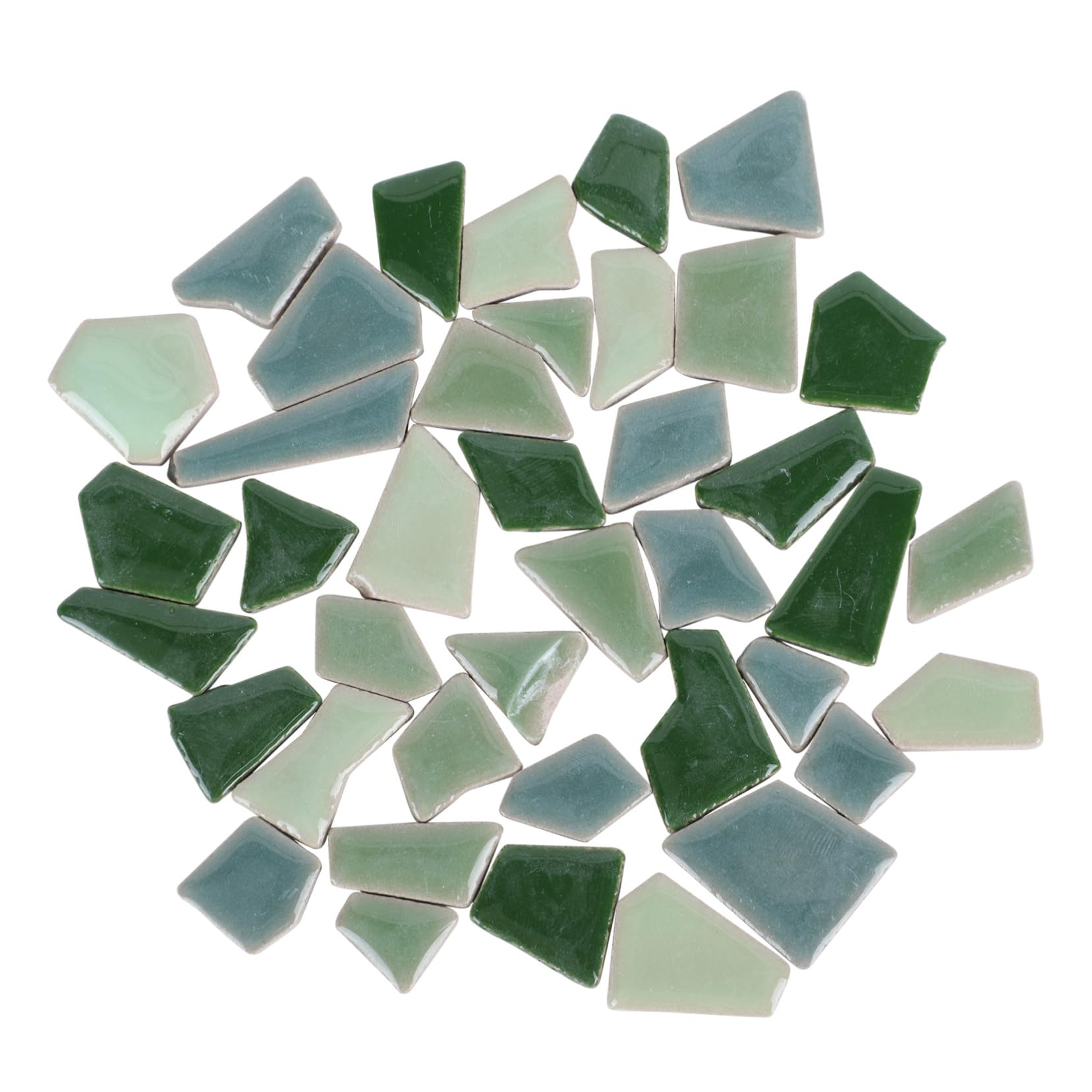 Tesselles mosaïque en céramique verte pierres irrégulières pour loisirs