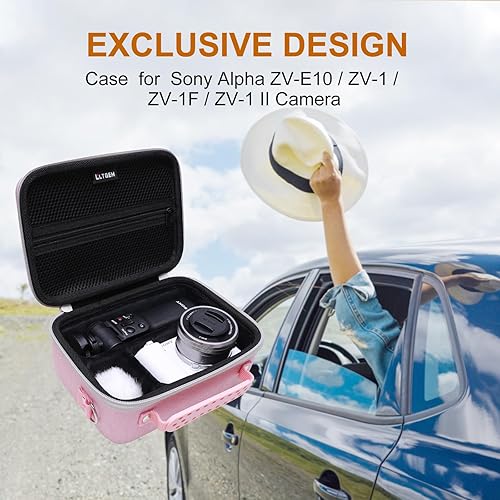 Vista 41 de LTGEM - Funda para cámara compatible con cámara Sony Alpha ZV-E10 / ZV-1F / ZV-1 / ZV-1 II con correa para el hombro LTGEM, compatible con kit