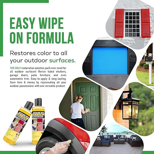 Miniatura 3 de Limpiar | Restaurador de color avanzado y protector para persianas decoloradas | Moldura de plástico para automóvil | Muebles de patio y superficies