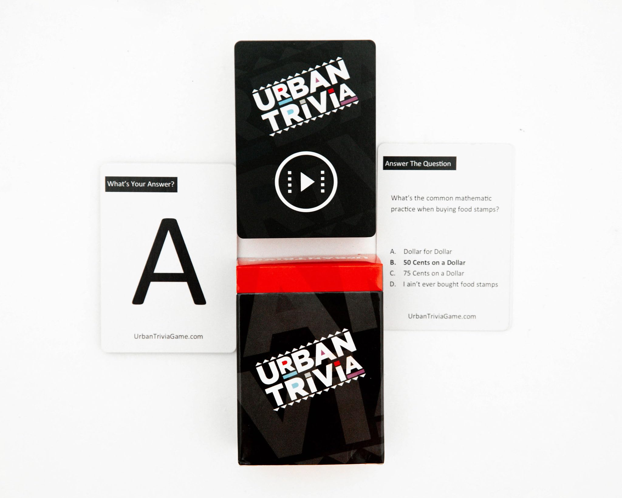 Urban Trivia – Jeu de cartes noir pour la culture ! Nouveaux questionnaires amusants améliorés sur la télévision, les films, la musique, les sports et grandir noir. Idéal pour les soirées de jeux pour