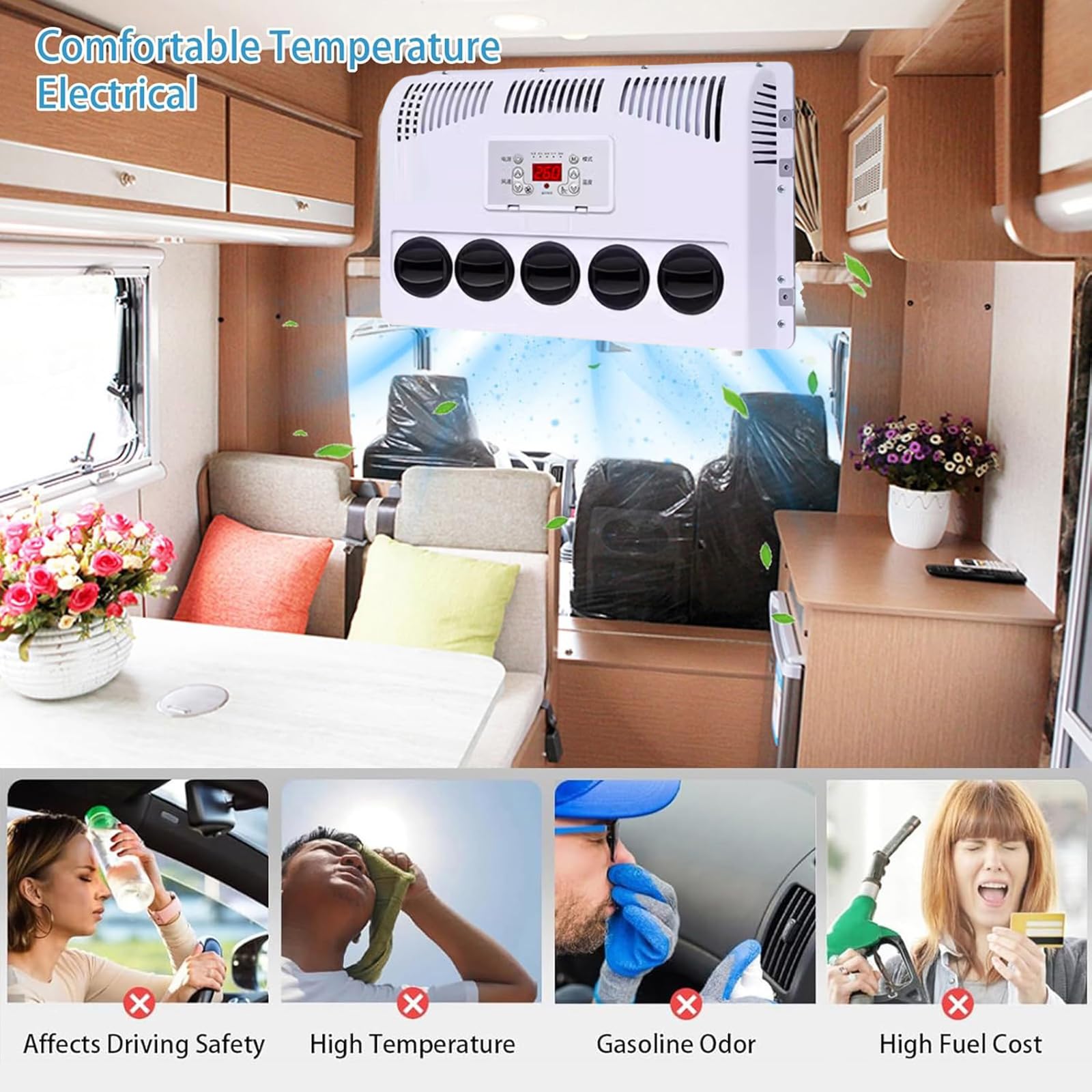 Amazon.co.jp: スポットクーラー ダクト付 12V 24V 車 クーラー 車用 