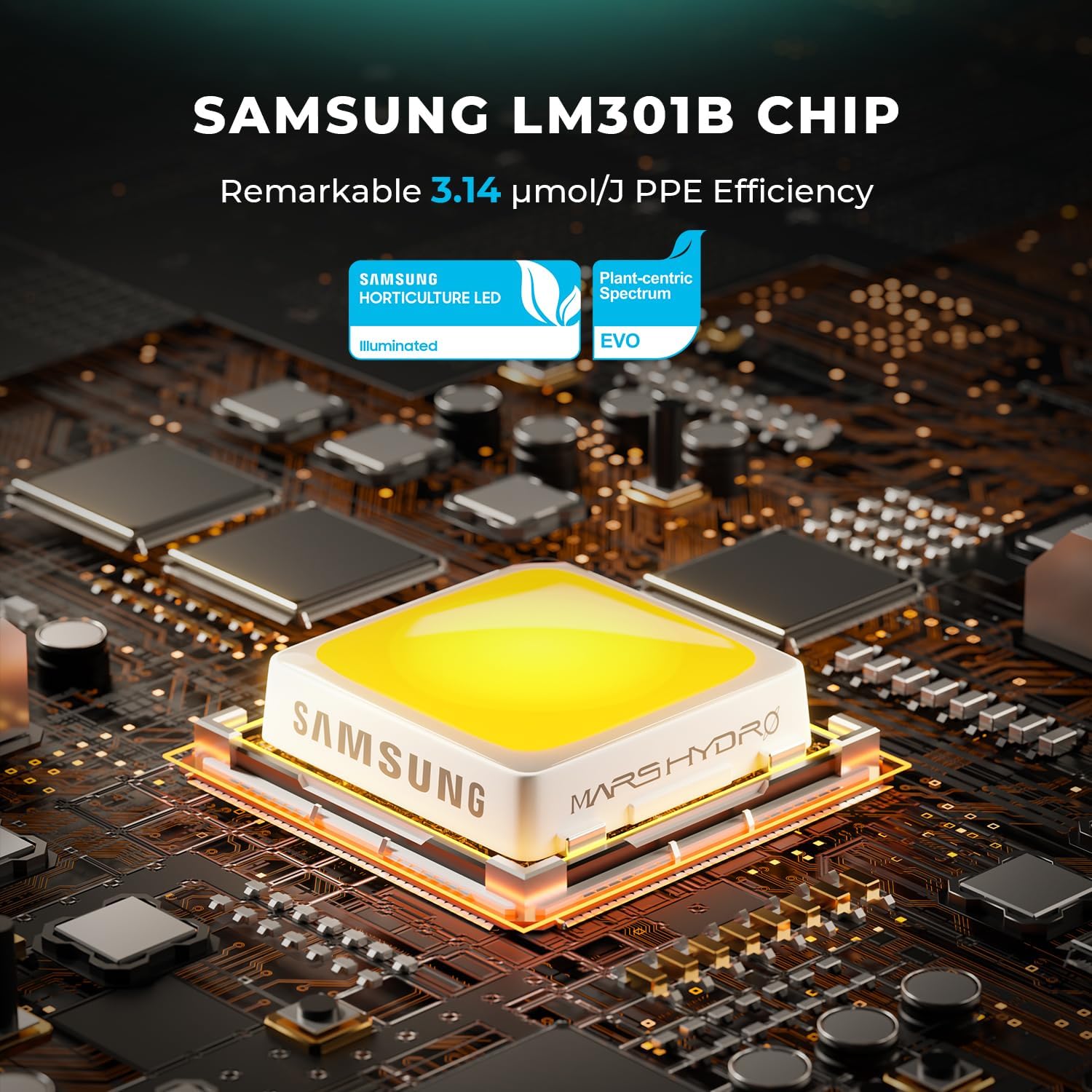 Mars Hydro 2 in 1 Design FC3000 EVO 300W, Samsung LM301H EVO LED Grow Light 3x3 ft Coverage and iHub-Pro and Smart Sensor Kit: PPFD, CO₂, and Soil Sensors