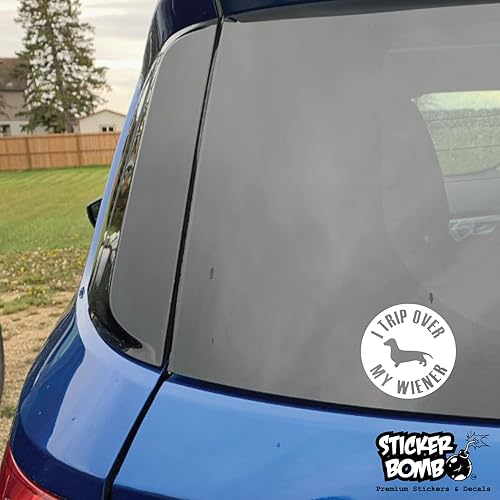 Miniatura 4 de Calcomanía de vinilo I Trip Over My Wiener, calcomanía de vinilo de bomba para automóvil, camión, computadora, en cualquier lugar! Vinilo premium