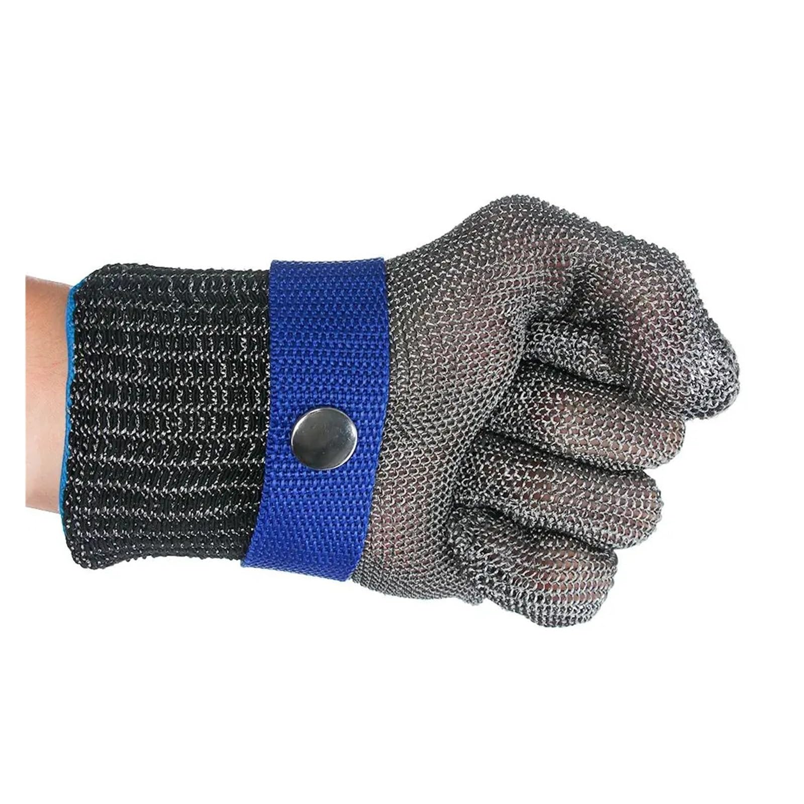 Guanti di Sicurezza antitaglio Guanti in Rete Protezione delle Mani Guanti da Lavoro Resistenti alle coltellate Guanti di Protezione antitaglio di Sicurezza Metallo in Acciaio Inossidabile(L)