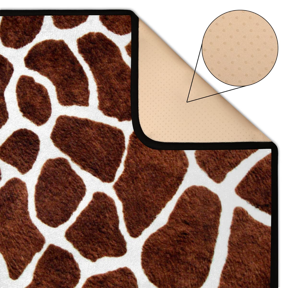 TropicalLife Giraffe vloerbedekking met huidprint, tapijt 183 x 122 cm, giraf vloerkleed, voor woonkamer, slaapkamer, keuken, eetkamer, binnen, groot antislip vloermat, tapijt TropicalLife Giraffe vloerbedekking met huidprint, tapijt 183 x 122 cm, giraf vloerkleed, voor woonkamer, slaapkamer, keuken, eetkamer, binnen, groot antislip vloermat, tapijt