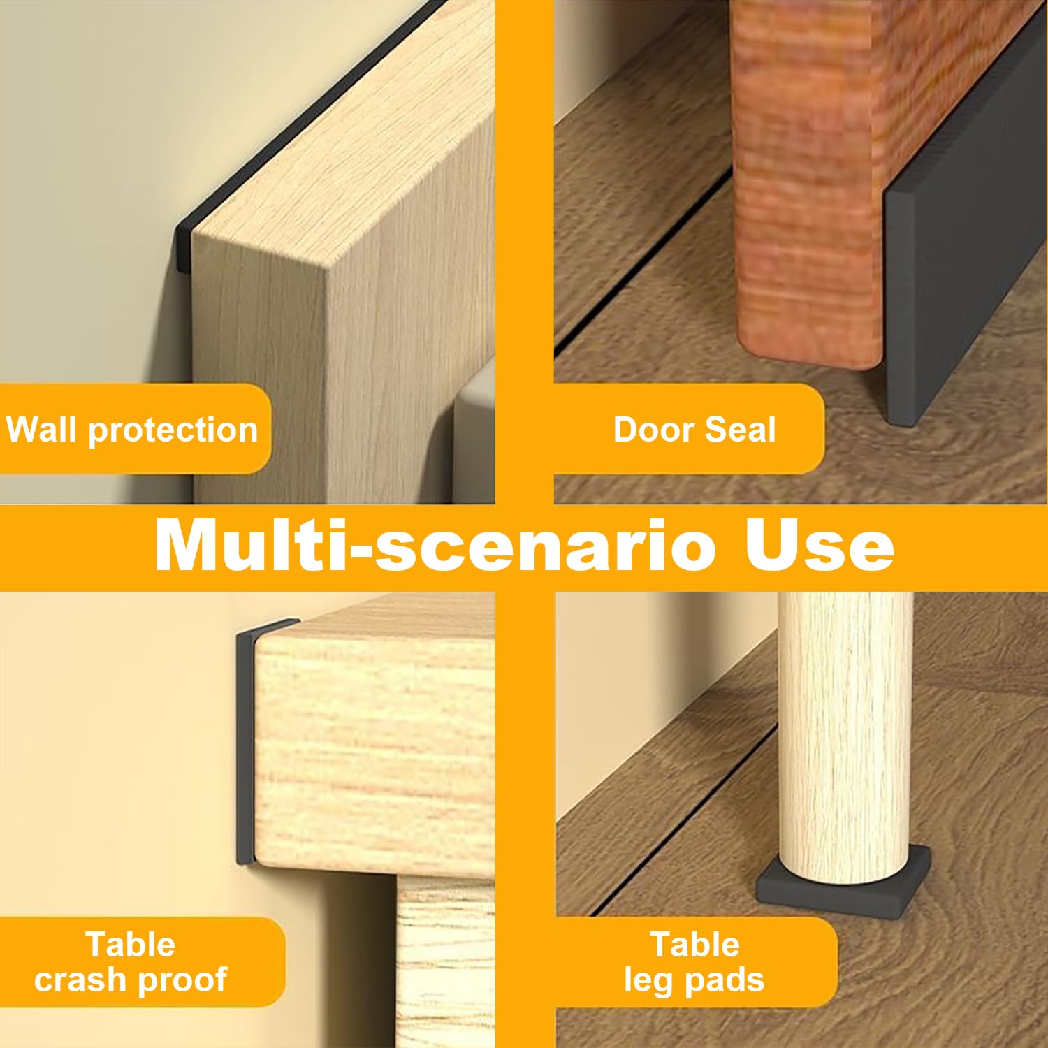 Rusoz Moosgummi Dichtungsband Selbstklebend - 50mm X 3mm X 3m | Wasserdicht & Schalldämmend Für DIY