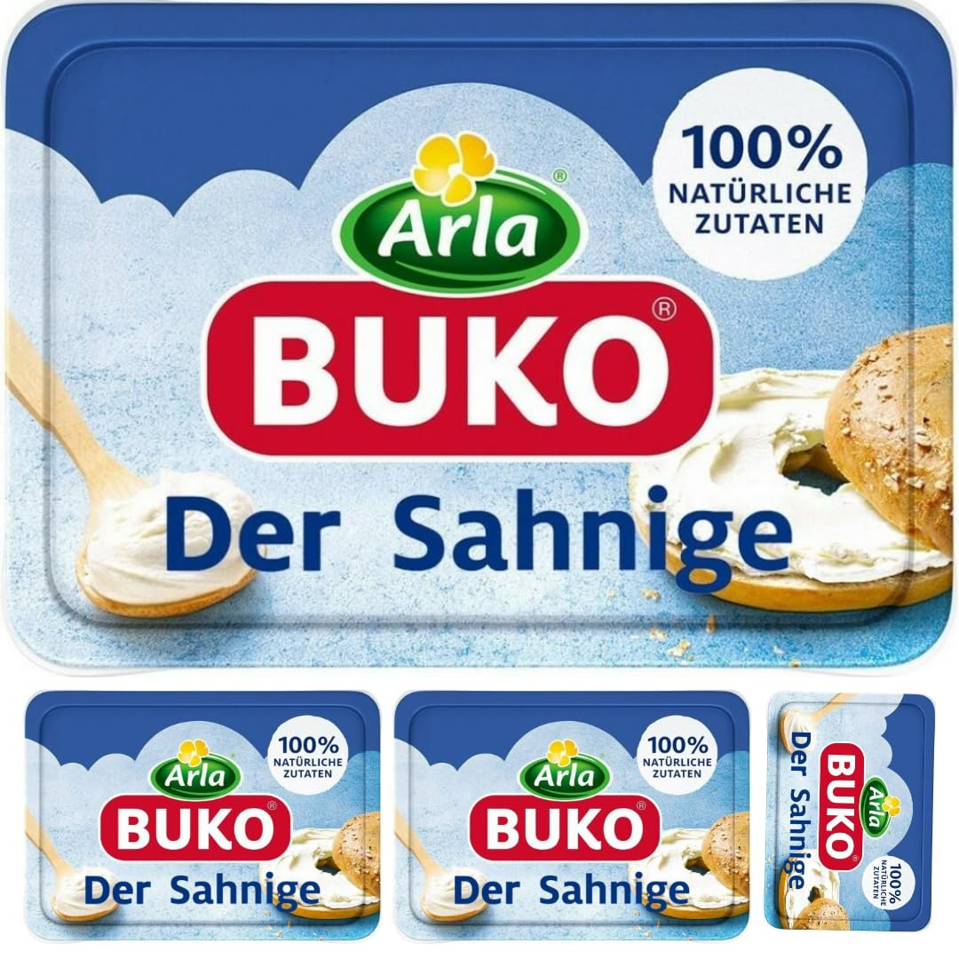 Arla Buko Frischkäse Der Sahnige Frischkäse käse 200 gramm x 4 STÜCK [Frischegarantie]