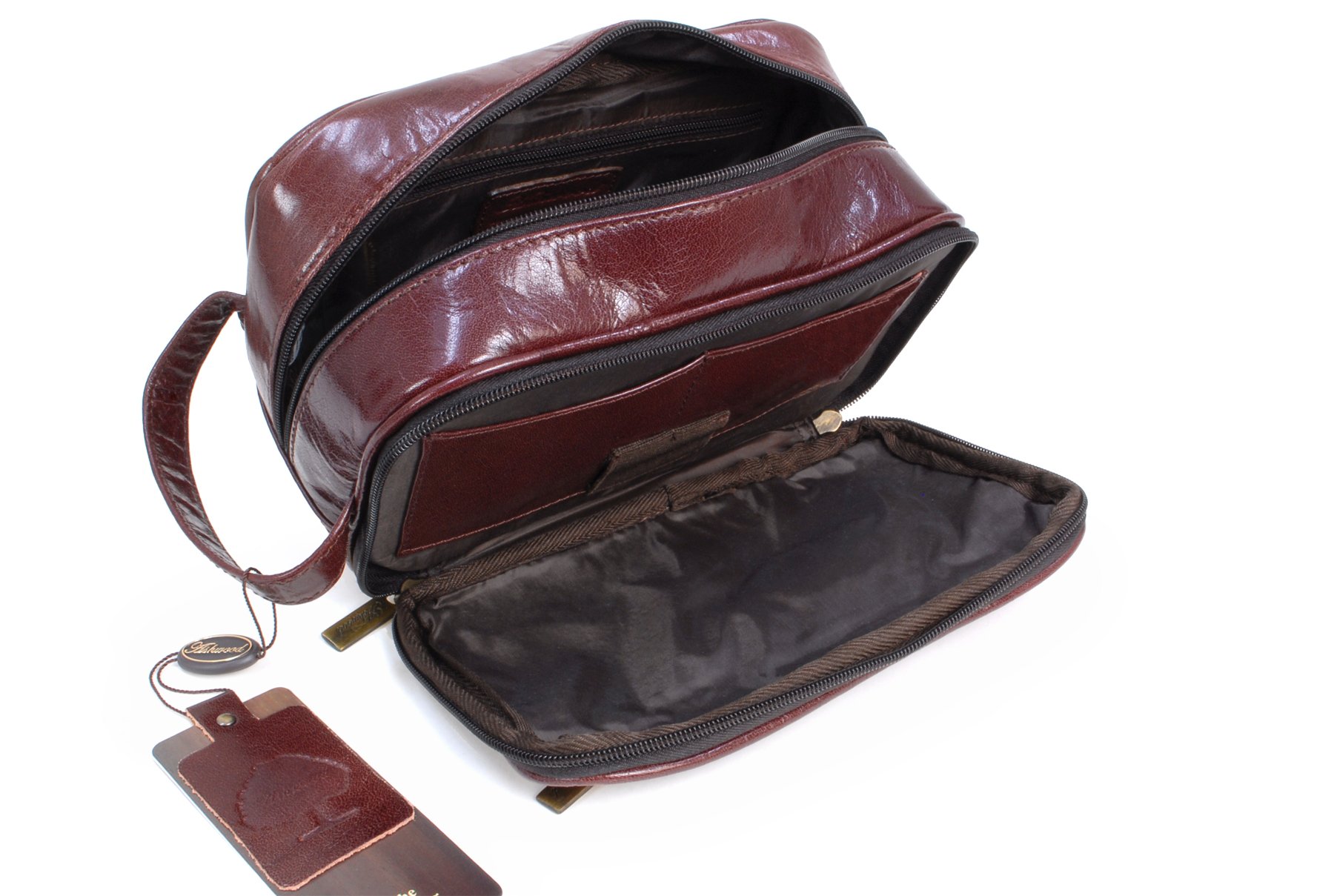ASHWOOD - Leder - Wäschetasche/Rasierentasche Chelsea - Cognac Braun