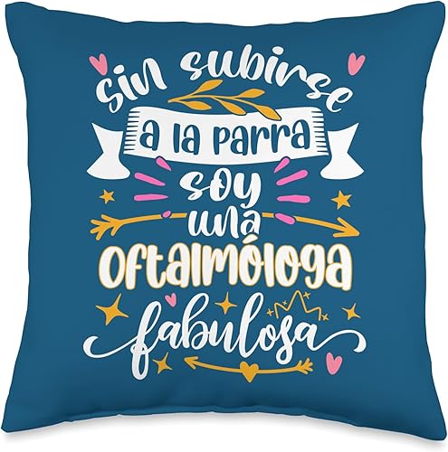 Regalo Original Para Oftalmologa Oculista Regalos UNA Oftalmóloga Fabulosa Mujer Oftalmología Oftalmologia Oftalmologia - Almohada de 16 x 16