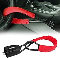 KAYCENTOP Steering Wheel Seat Belt Lock - Anti-Theft Device for Cars, SUVs, Trucks, Golf Carts - Universal 17" Fit, Lightweight Red Security Lock