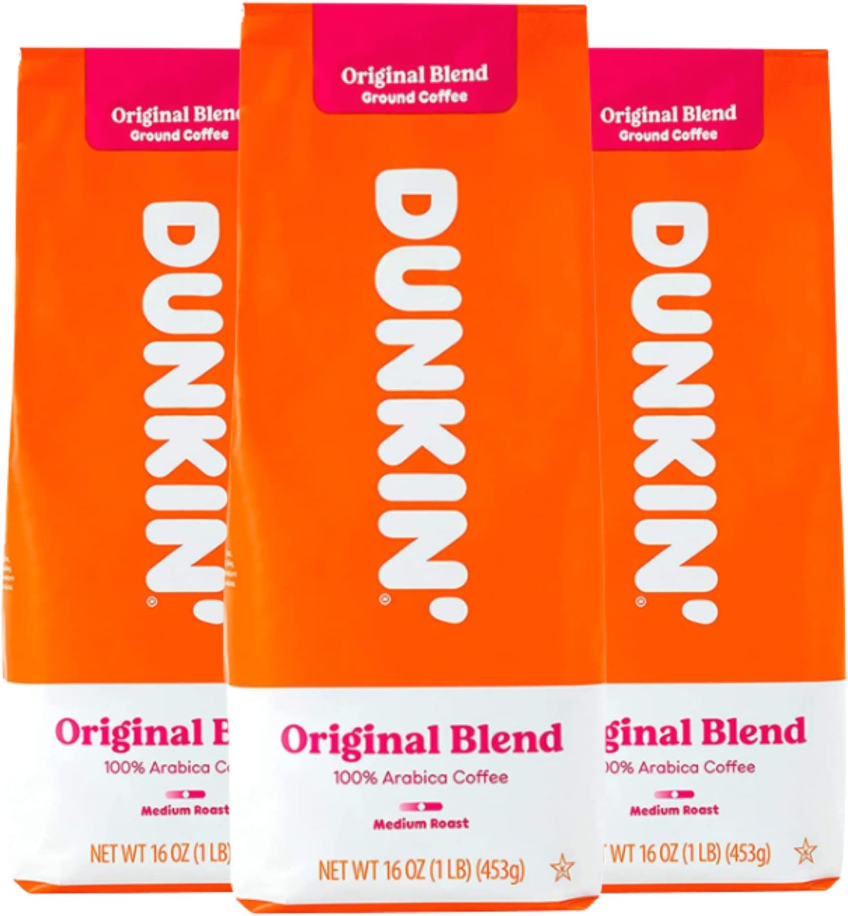 Dunkin' Donuts Dunkin Donuts Coffee Original Blend 16 Oz Bag, 1 Pound (Pack of 3)