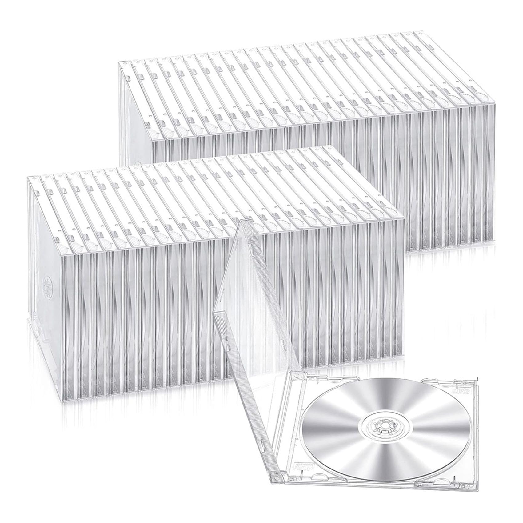 50 Pezzi da 10,4 mm CD Jewel Cases Standard Singolo Trasparente CD Dvd Cover Protettiva di Ricambio