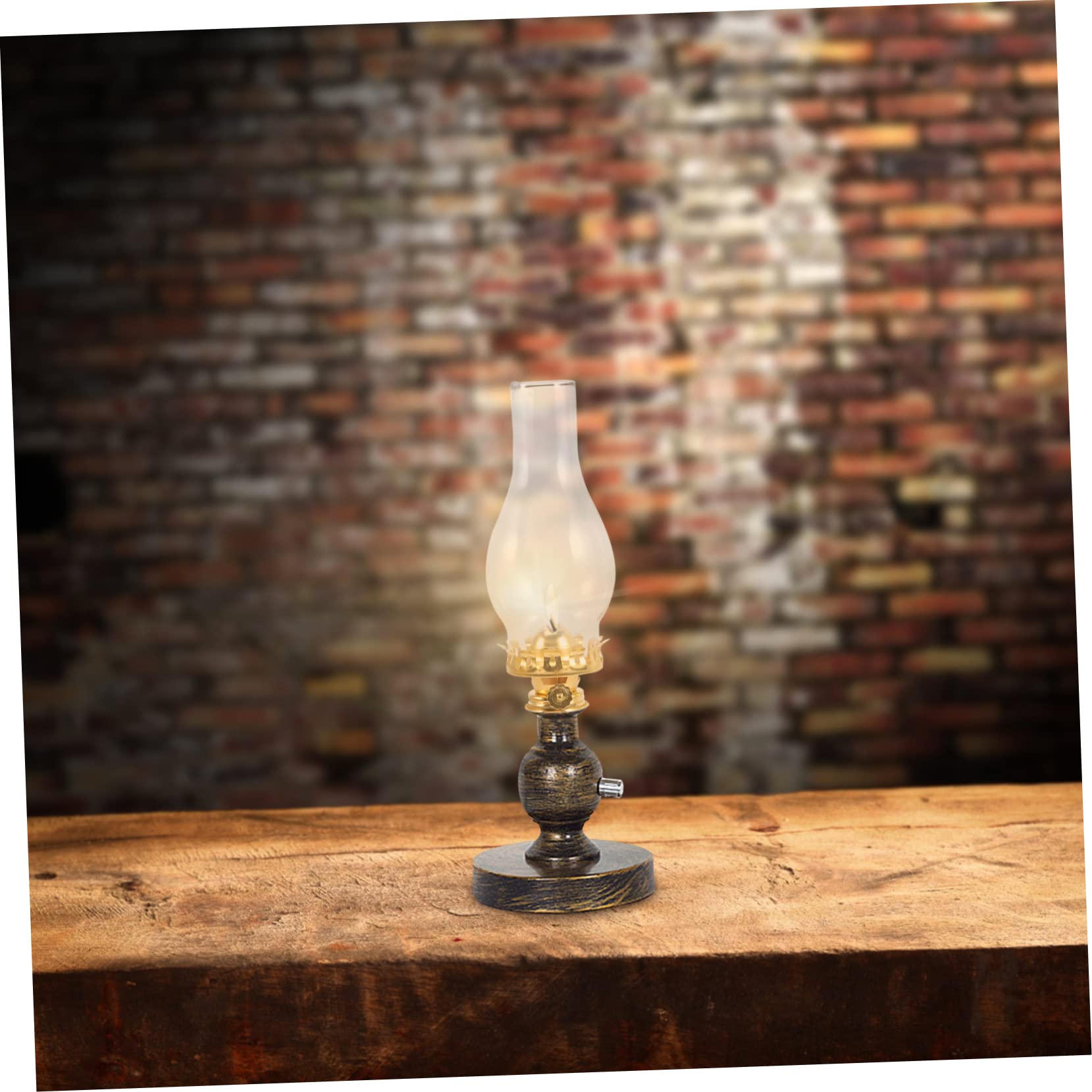 Ciieeo Retro Kerosene Lamp Burner with Metal Regulator and Shade Vintage Oil Lamp Replacement Parts for Antique Decor Convenient Wick Removal