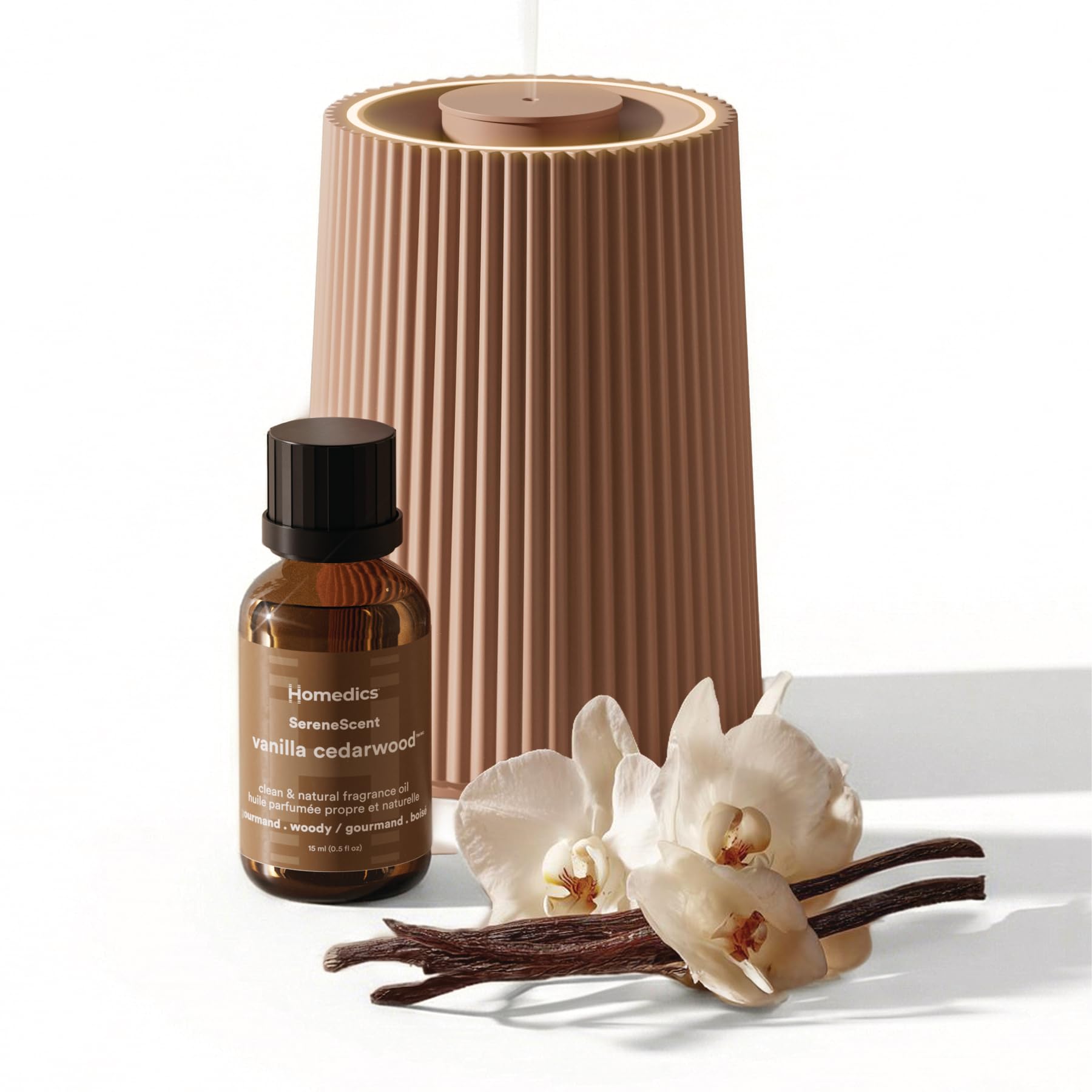 Photo 1 of Homedics Waterless Essential Oil Diffuser with 15ml Vanilla Cedarwood Oil