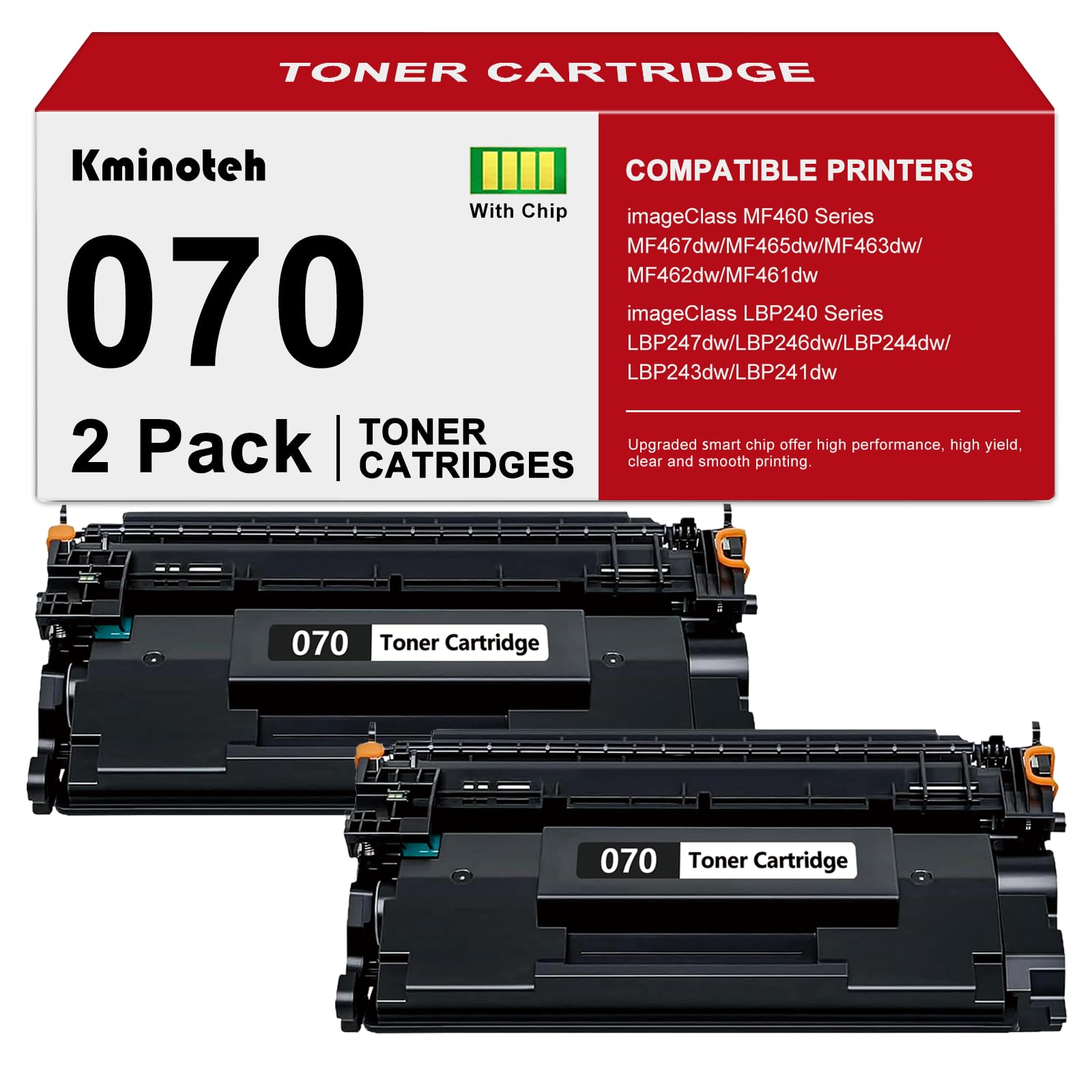 Kminoteh 070 Toner Cartridge Compatible for Canon 070 Toner Cartridge Compatible for Canon imageCLASS MF465dw MF462dw LBP246dw LBP247dw Printer (2