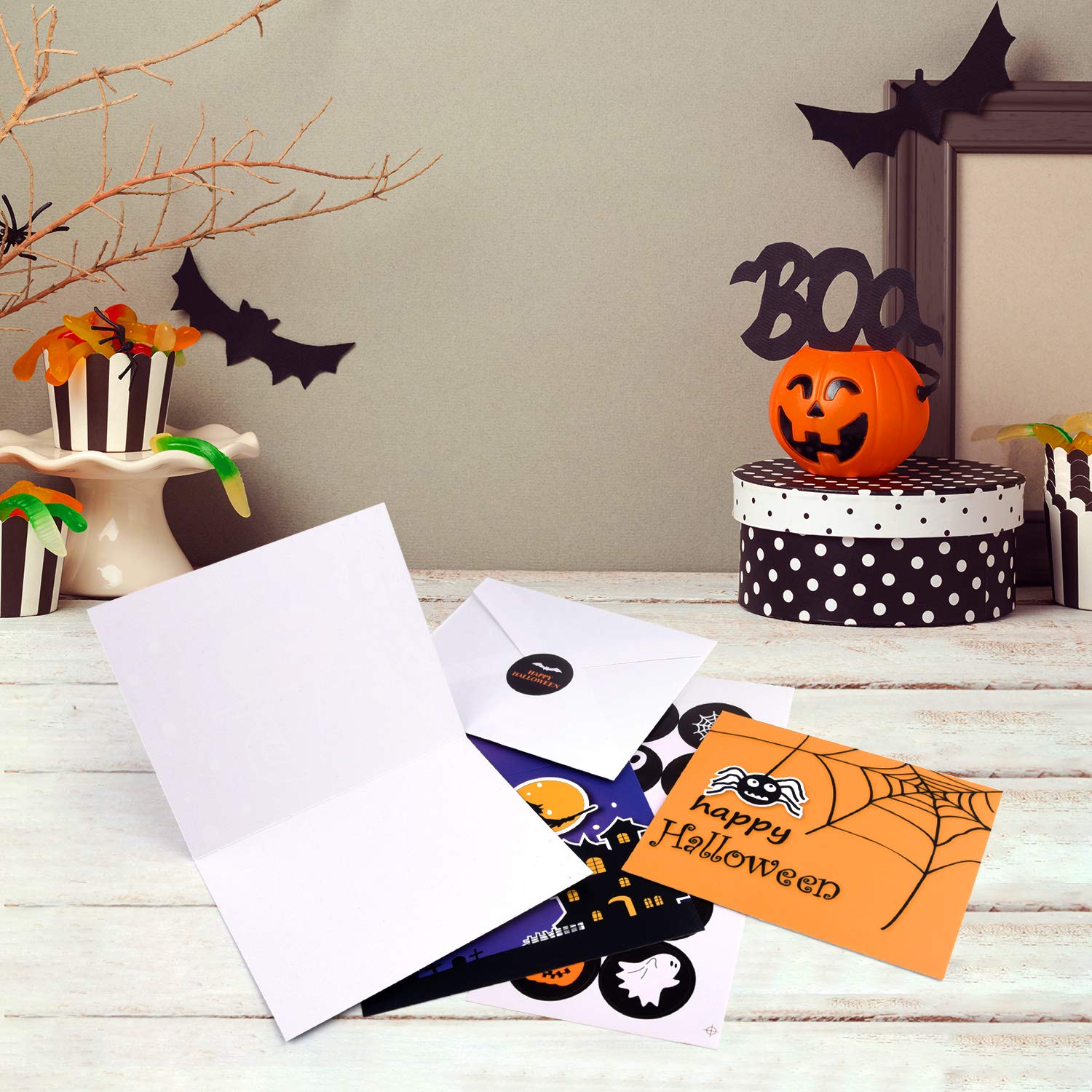 16 Lustige Halloween-Grußkarten Mit Umschlägen – Sortiert, 12,7x17,8 Cm, Für Familie & Freunde