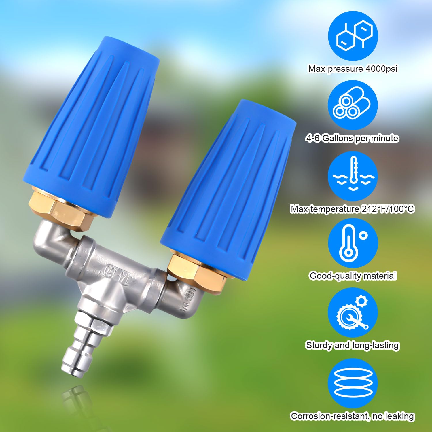 Ugello Turbo Doppio Per Idropulitrice 4000 PSI - Pulizia Potente Per Auto, Vialetti E Superfici - Foto 4