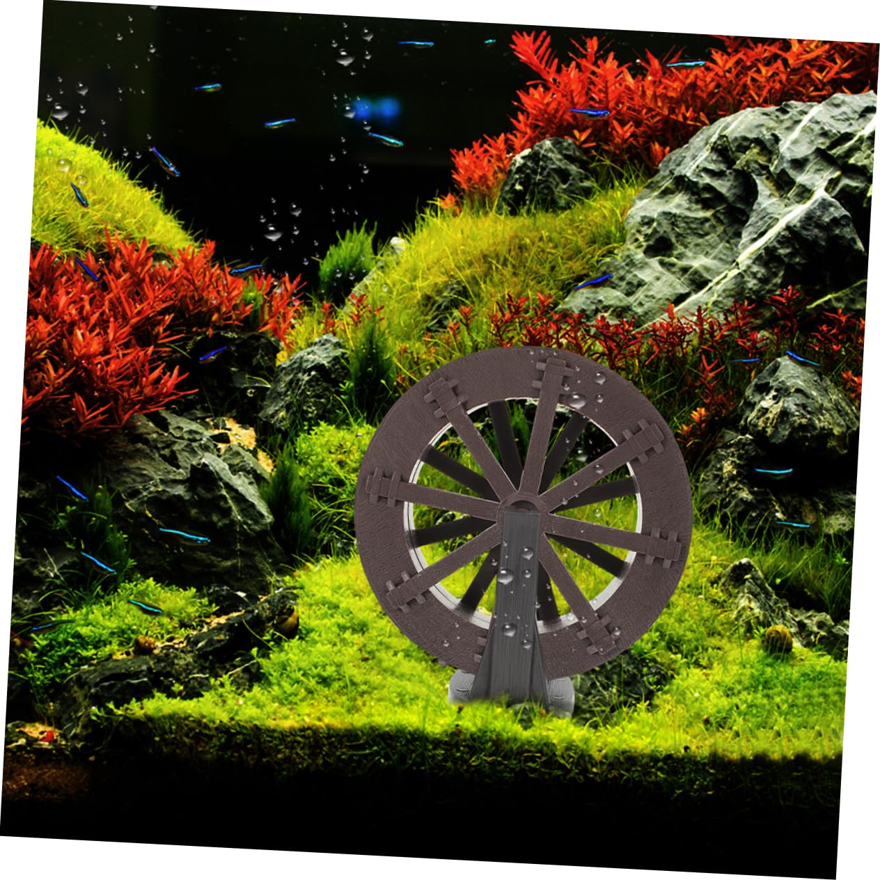8pezzi Ruota Da Tavolo Accessori Per Fontana Di Paesaggio Decorazione Per Acquari e Rocce Artificiali Design Leggero e Resistente Atmosfera Rilassante Per Casa e Ufficio