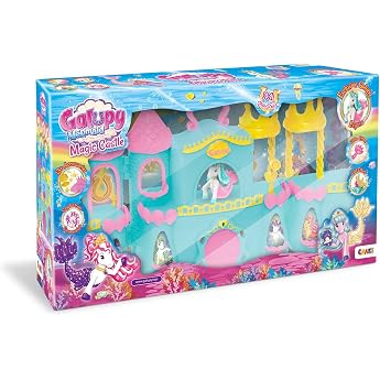 GALUPY MERMAID Magic Castle - Spielset mit verschlie barem Schloss 1x Einhorn Figur mit Meerjungfrauenflosse und viel Zubeh r