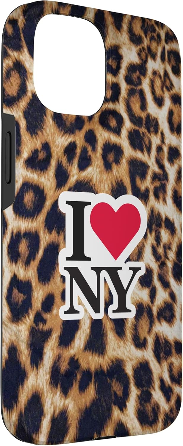 “Im a city girl” NY LEOPARD Case for iPhone 15