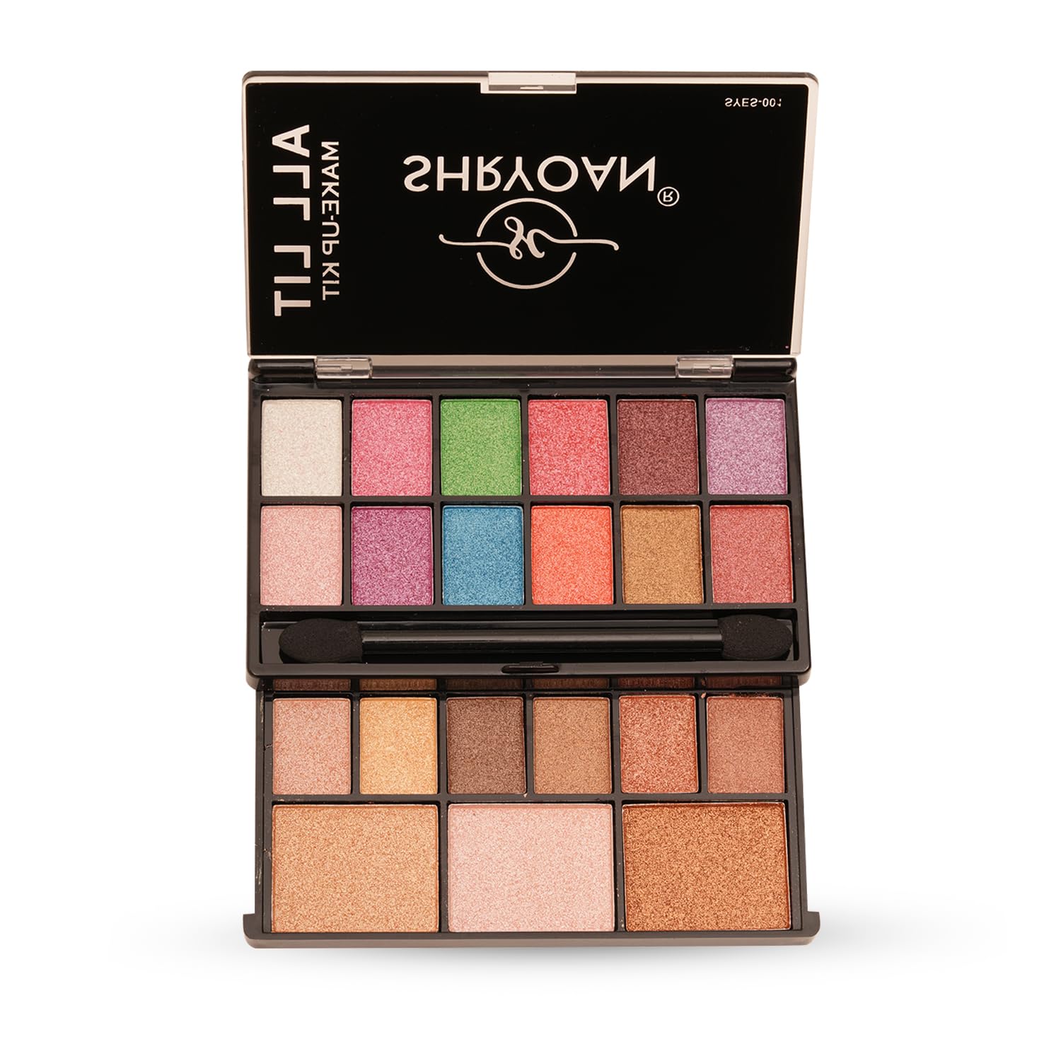 Shryoan All Lit Make-up Kit With 18 Eyeshadow & 3 Highlighter Powder Make-up Palette | Highly Pigmented Pocket Friendly Make-Up Kit | (20 gm) (Shade 01)-image-49
