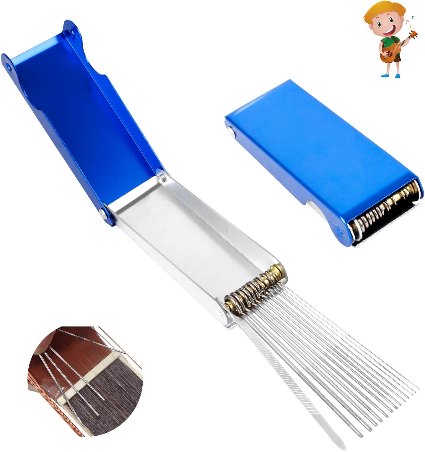 2 PCS Guitar Nut Files Guitar Files Guitar Bridge Saddle Nut Files Set