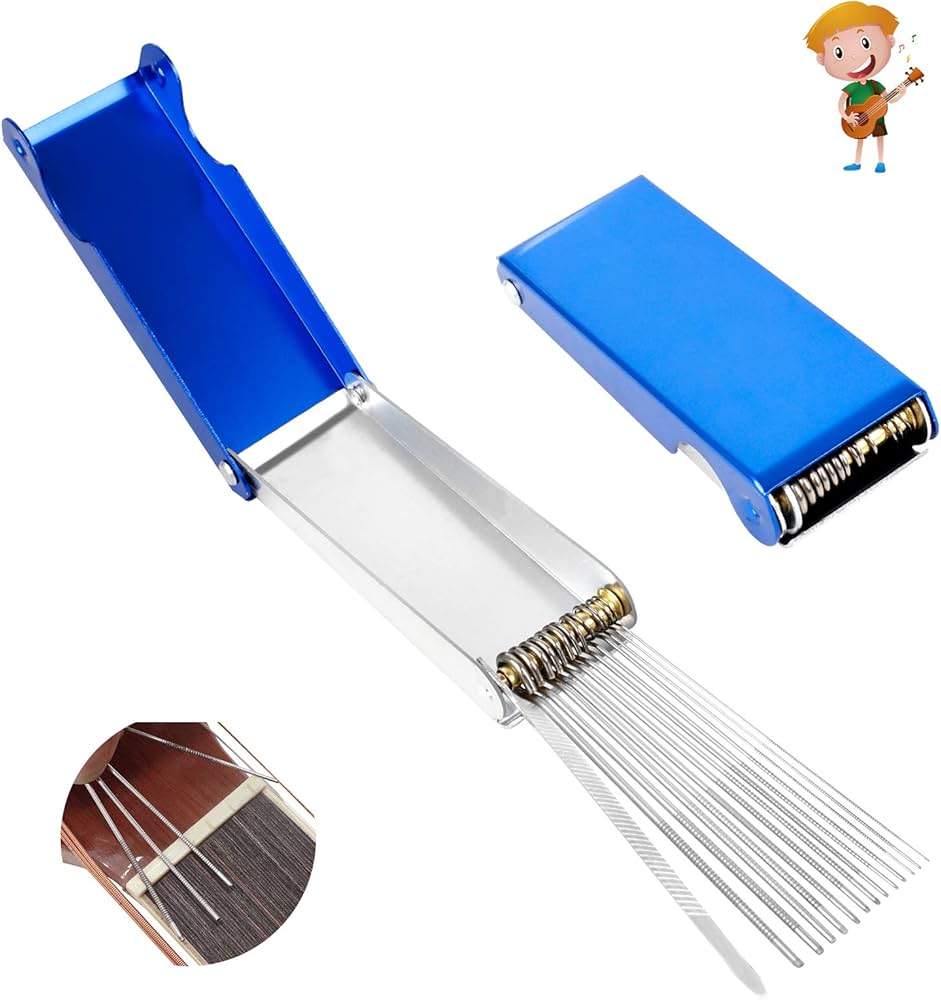 thumbnail image 2 of Guitar Bridge Saddle Nut Files Set, 13 Needles Kit Accessory Stainless Steel For Filing String Slots Into Nuts And Bridges, Suitable For Guitar And 2 of 10