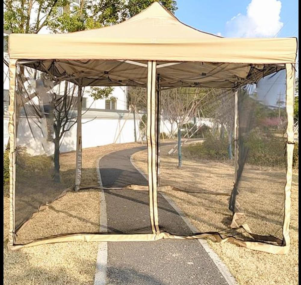 Zanzariera esterna kaki,Tenda da campeggio Patio cortile cortile copertura a maglia,Spazioso zanzariera zanzariera per gazebo con cerniera