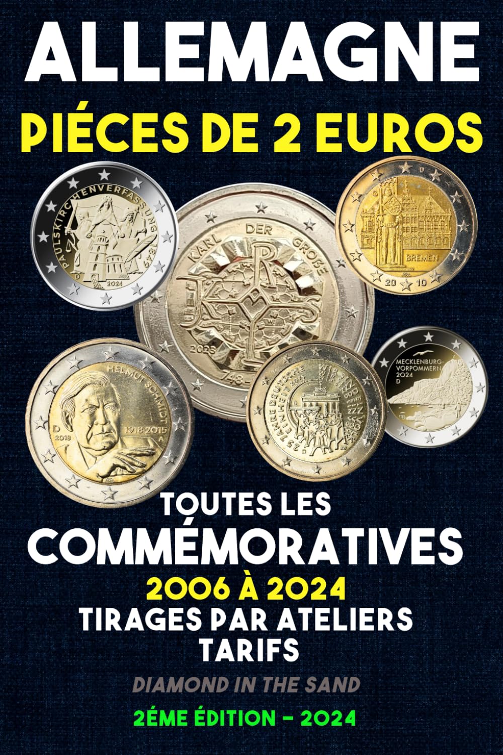 Vitrine En Bois Pour Pièces De 2 Euros – 10 Ans De L'UEM – Collection Complète 2009 – 375 X 260 Mm – Cadre Avec Verre