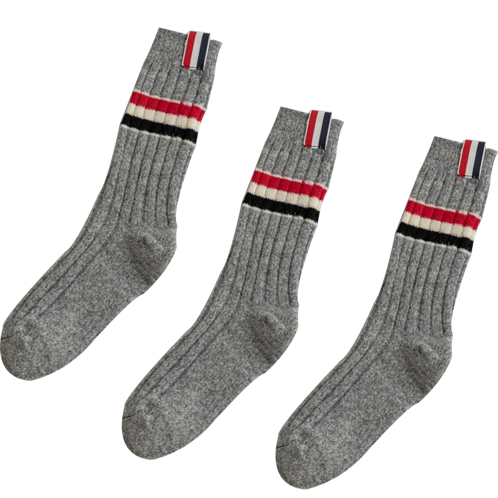 Chaussettes mi-mollet preppy grises pour éviter les ampoules en chaussettes de sport