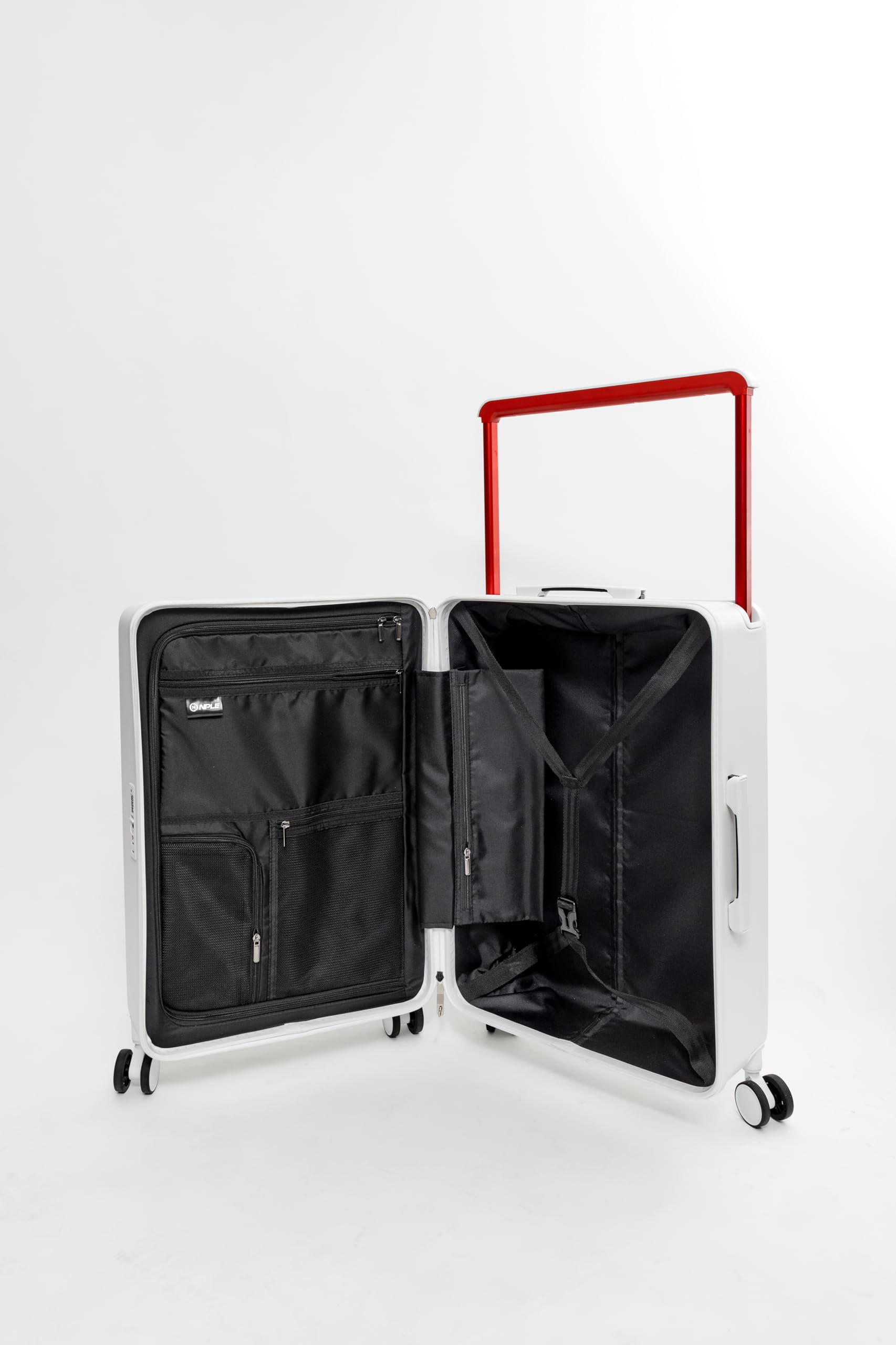 Valigia Trolley Misura M Ultraleggero 100% policarbonato rigido 68 x 44 x 26 cm – Manico In Alluminio - Mobilità a 360° - 4 Ruote Silenziose Zip professionale