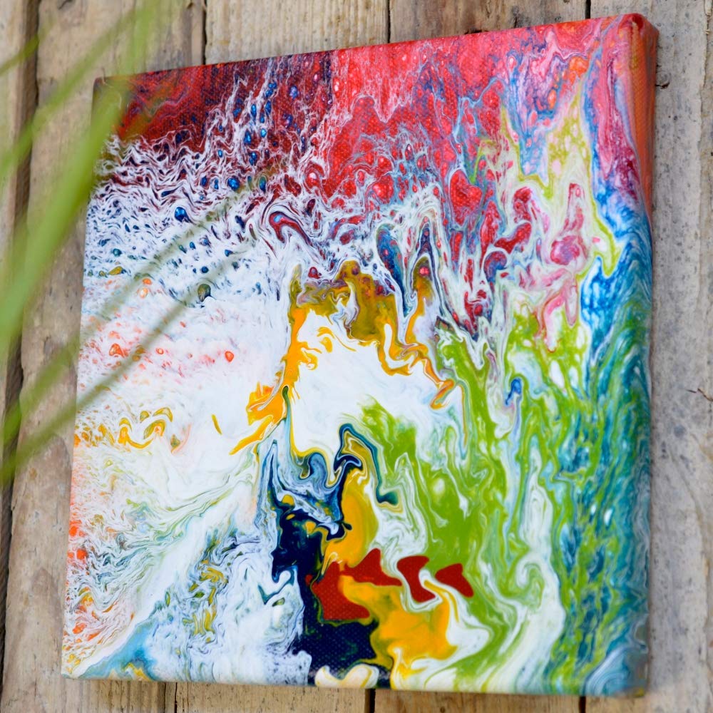 Viva Decor Pouring Fluid 3 Liter Transparent für Leinwand & Staffelei. Für Gießanwendungen & Fließtechniken mit Acryl Farbe. Geeignet als Gieß-Farbe für Puddle-Pouring Dirty-Pouring Flip Cup